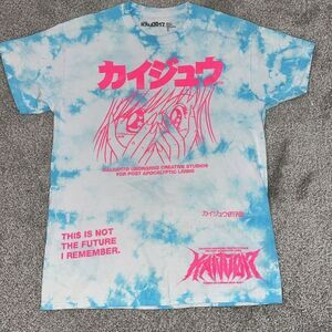 Tie Dye Sky Clouds Anime Japanese Sexy Girl Samurai T Shirt Japan Kaiju017 S